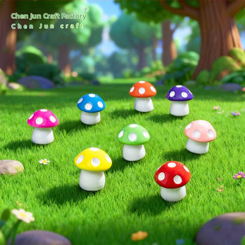 Смолени мини пейзажи с гъби и мъх – карикатурни растителни фигури за DIY бутилка