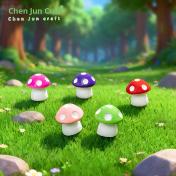 Смолени мини пейзажи с гъби и мъх – карикатурни растителни фигури за DIY бутилка