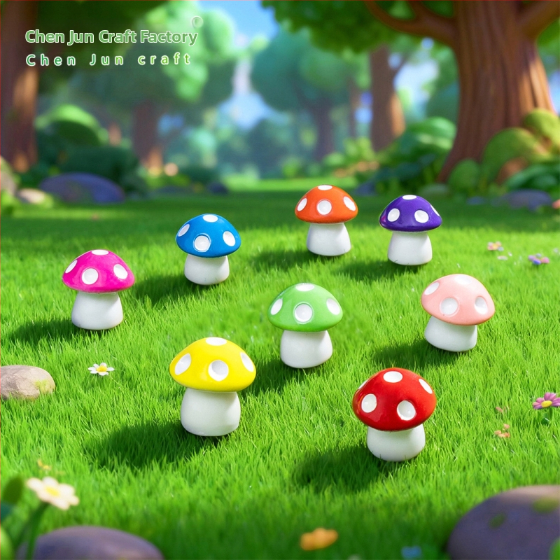 Смолени мини пейзажи с гъби и мъх – карикатурни растителни фигури за DIY бутилка