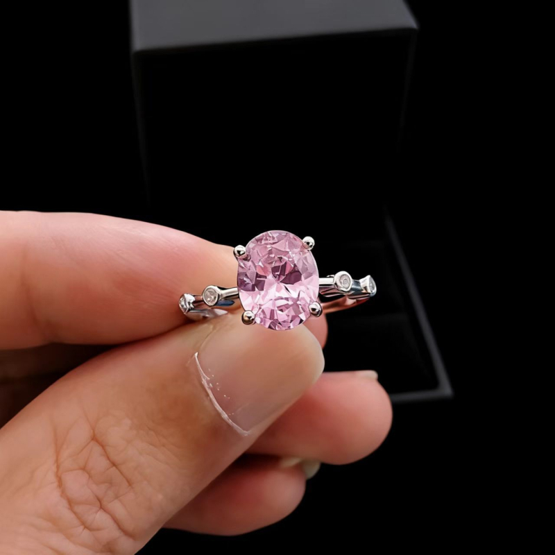 Kangzhina Jewelry Geometrijski prsten od cirkonija za žene | Polirano elektroplatiranje, Materijal: cirkon