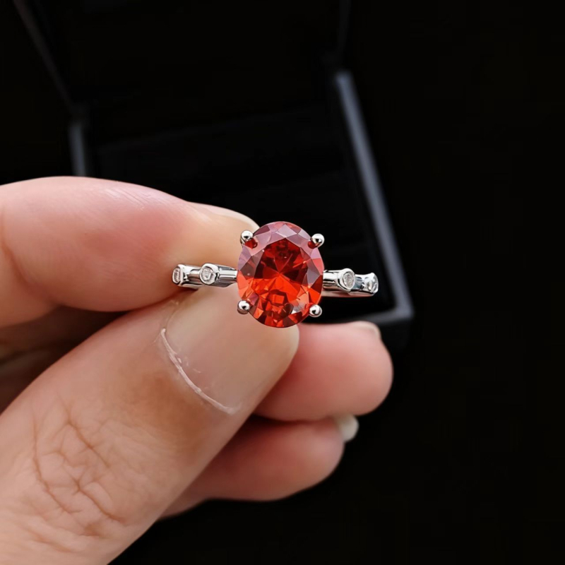 Kangzhina Jewelry Geometrijski prsten od cirkonija za žene | Polirano elektroplatiranje, Materijal: cirkon