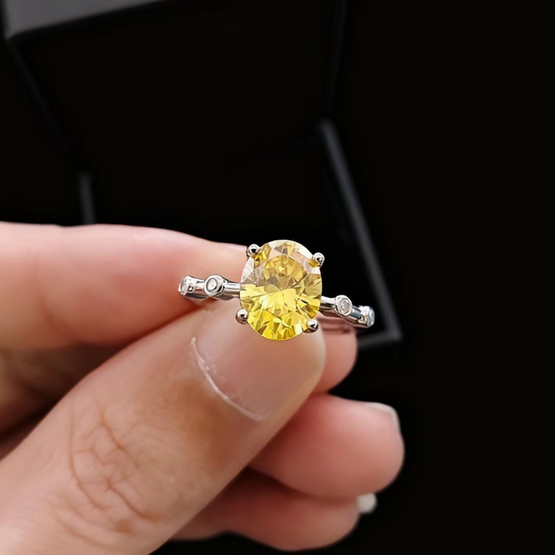 Kangzhina Jewelry Geometrijski prsten od cirkonija za žene | Polirano elektroplatiranje, Materijal: cirkon