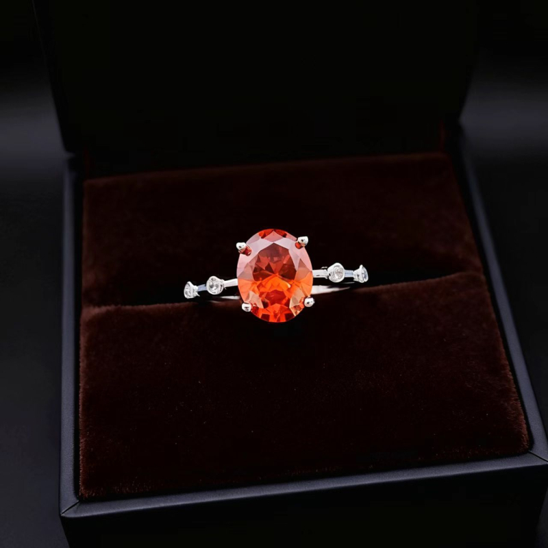 Kangzhina Jewelry Geometrijski prsten od cirkonija za žene | Polirano elektroplatiranje, Materijal: cirkon