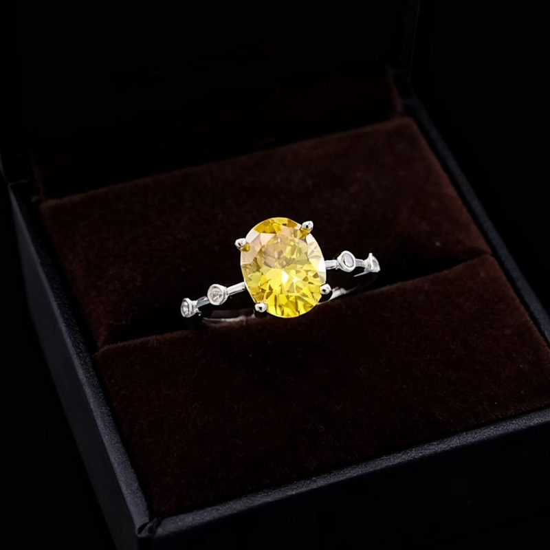Kangzhina Jewelry Geometrijski prsten od cirkonija za žene | Polirano elektroplatiranje, Materijal: cirkon