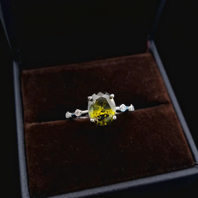 Kangzhina Jewelry Geometrijski prsten od cirkonija za žene | Polirano elektroplatiranje, Materijal: cirkon