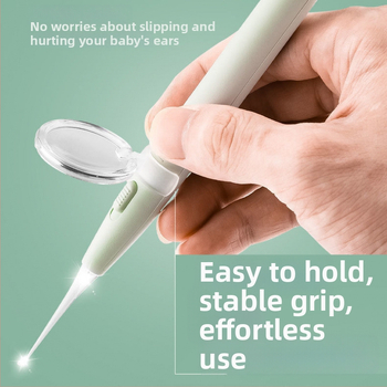 Svietiaca detská lyžička na uši so svetlom, viditeľná a odnímateľná pomôcka na čistenie uší