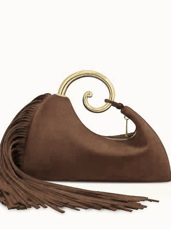 Corduroy večernja clutch torbica s resicama, horizontalni kvadratni oblik, zatvaranje zipom, poliester podstava