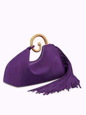 Corduroy večernja clutch torbica s resicama, horizontalni kvadratni oblik, zatvaranje zipom, poliester podstava