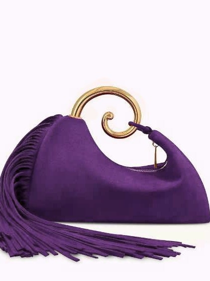 Corduroy večernja clutch torbica s resicama, horizontalni kvadratni oblik, zatvaranje zipom, poliester podstava