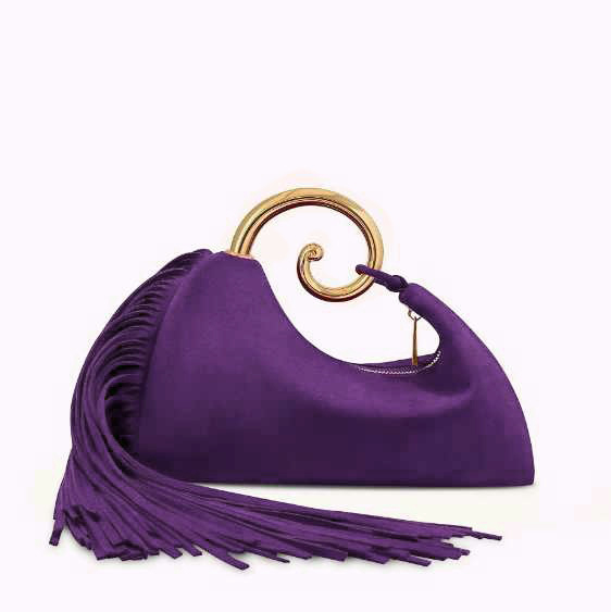 Corduroy večernja clutch torbica s resicama, horizontalni kvadratni oblik, zatvaranje zipom, poliester podstava