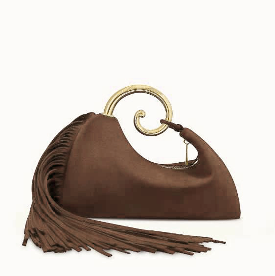 Corduroy večernja clutch torbica s resicama, horizontalni kvadratni oblik, zatvaranje zipom, poliester podstava