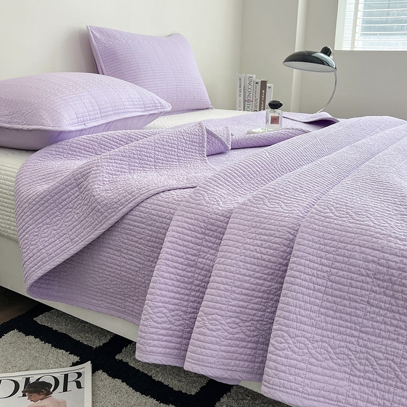 Dvostrani pokrov za krevet od 100% pamuka, protuklizna tatami površina, jednobojna