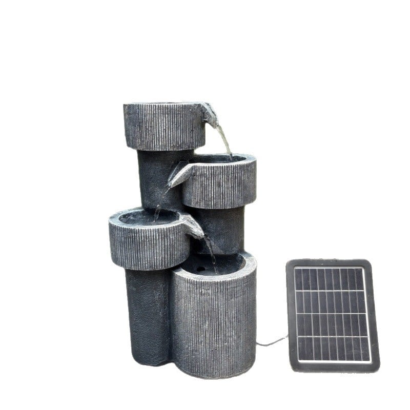 Kerti vízjáték gyantából — testreszabható felülettel: kézzel festett és inkjet nyomtatás; modern minimalist stílus; kézzel készített szobor