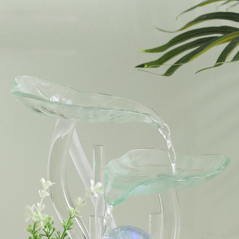 Kerámiából készült asztali szökőkút – modern minimalista Feng Shui dekoráció otthoni/irodai használatra, kézzel készített