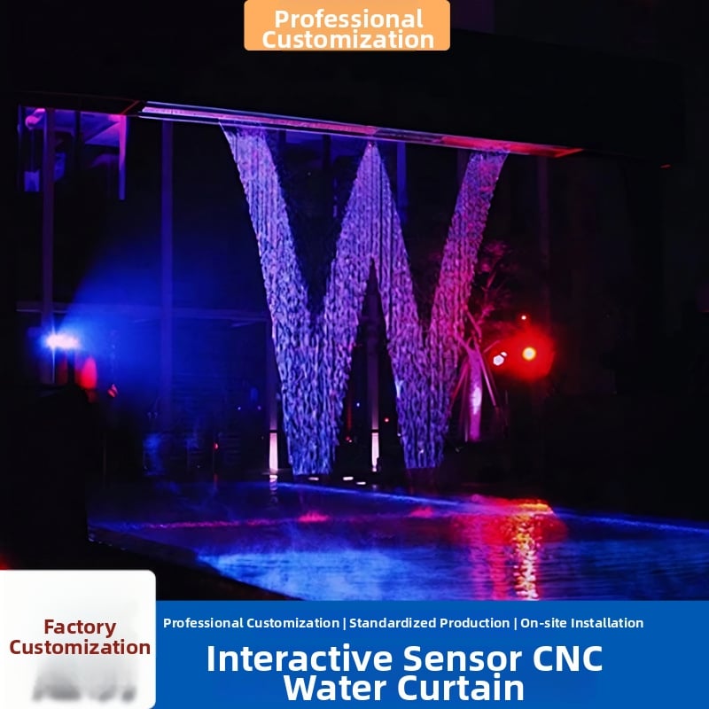 Yuehong Интерактивна дигитална водна завеса със сензор, водна стена и моделно пръскане (код: Yhzs-19)