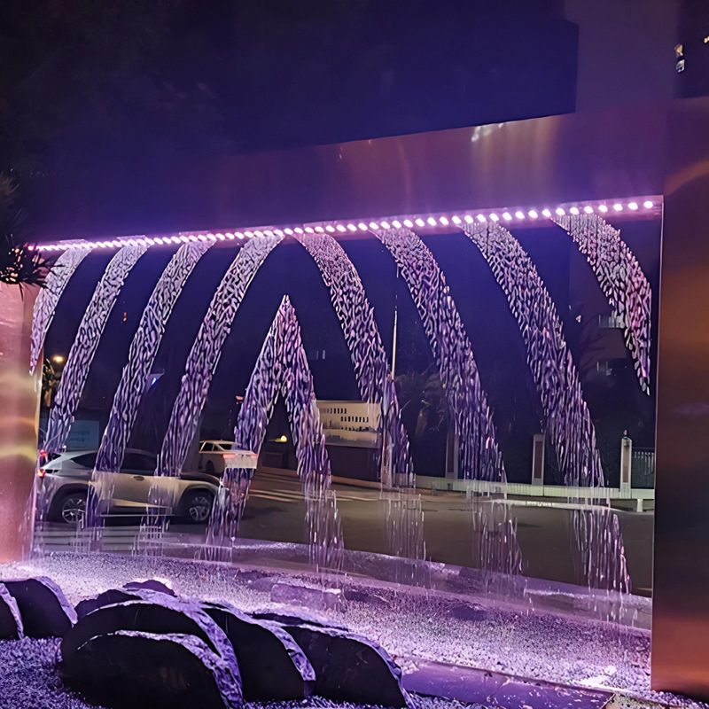 Yuehong Интерактивна дигитална водна завеса със сензор, водна стена и моделно пръскане (код: Yhzs-19)