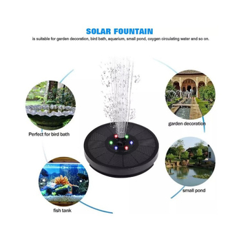 Соларен светлинен фонтан с LED осветление и смесено пръскане за външен двор
