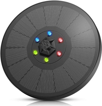 Соларен светлинен фонтан с LED осветление и смесено пръскане за външен двор