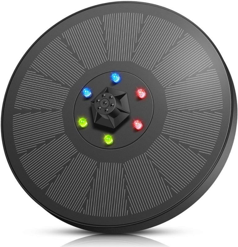 Соларен светлинен фонтан с LED осветление и смесено пръскане за външен двор