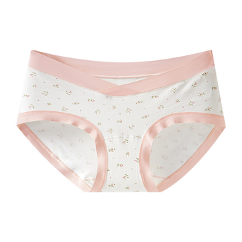 Chiloți de maternitate din bumbac, material principal din bumbac, talie joasă, susținere a abdomenului, respirabil