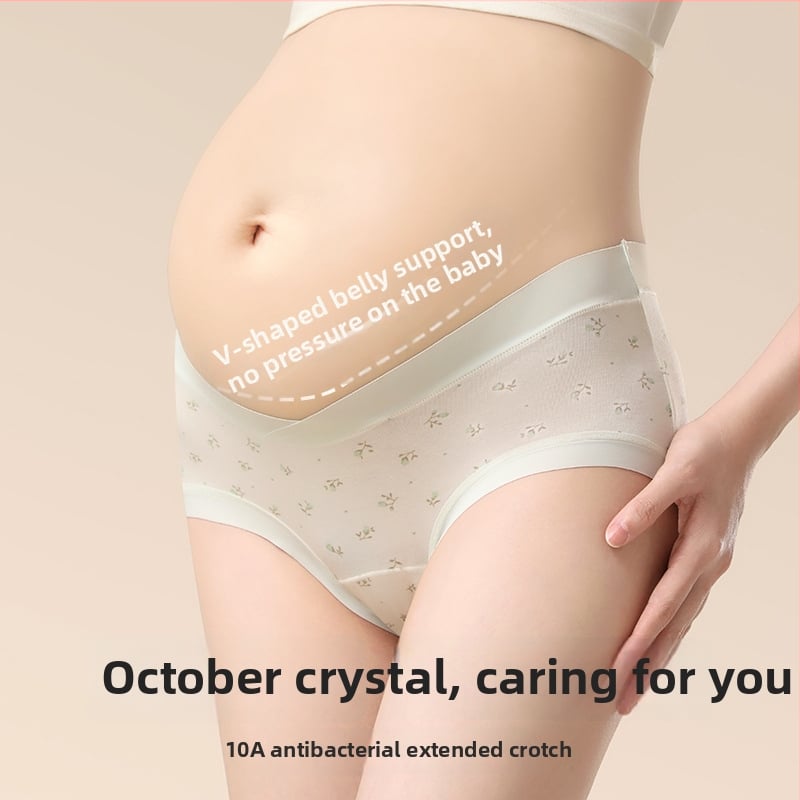 Chiloți de maternitate din bumbac, material principal din bumbac, talie joasă, susținere a abdomenului, respirabil