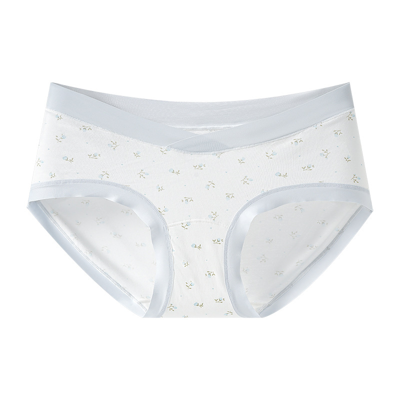 Chiloți de maternitate din bumbac, material principal din bumbac, talie joasă, susținere a abdomenului, respirabil