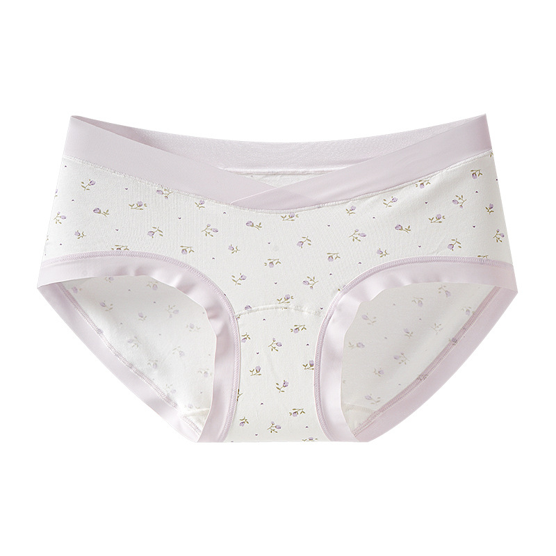 Chiloți de maternitate din bumbac, material principal din bumbac, talie joasă, susținere a abdomenului, respirabil