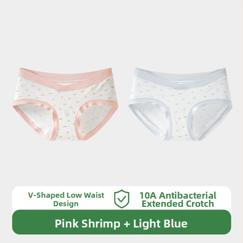 Chiloți de maternitate din bumbac, material principal din bumbac, talie joasă, susținere a abdomenului, respirabil