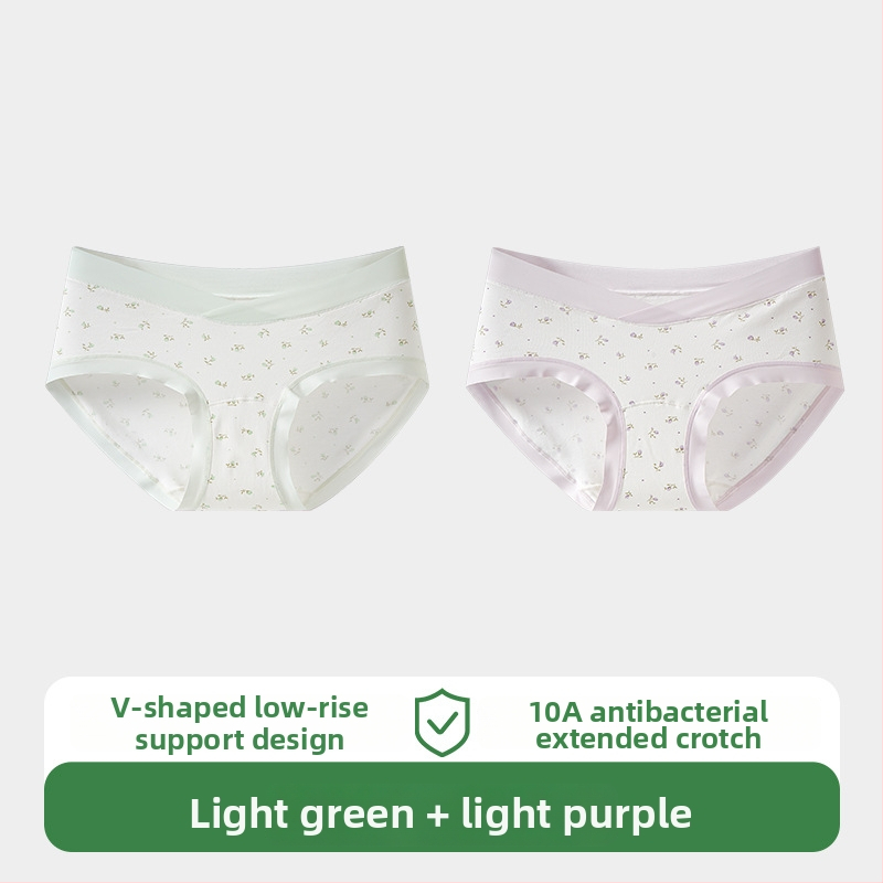 Chiloți de maternitate din bumbac, material principal din bumbac, talie joasă, susținere a abdomenului, respirabil