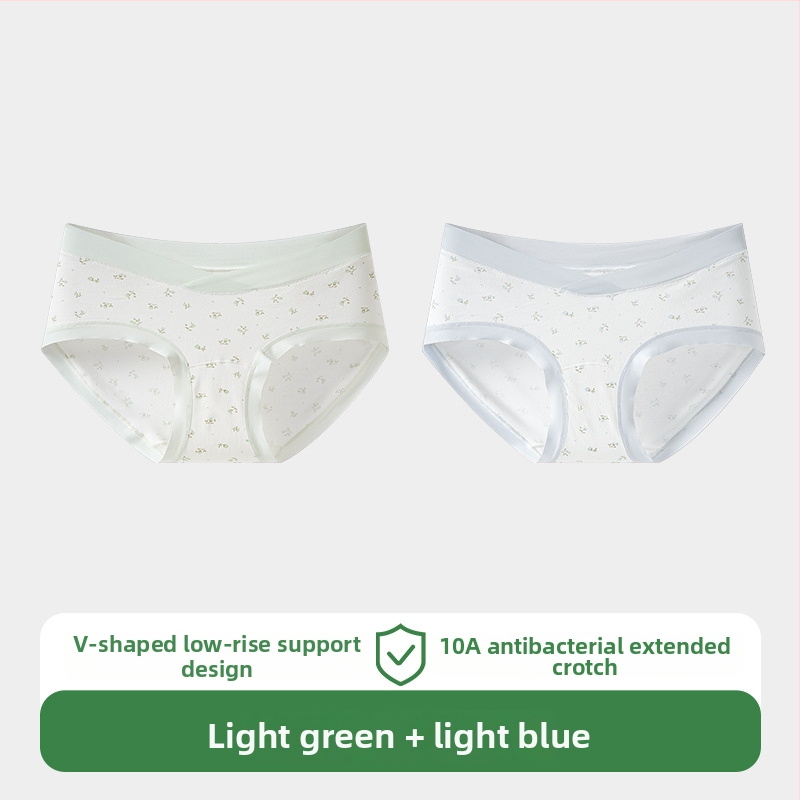 Chiloți de maternitate din bumbac, material principal din bumbac, talie joasă, susținere a abdomenului, respirabil