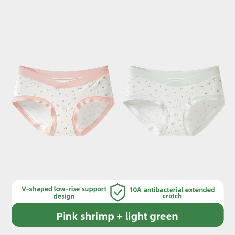 Chiloți de maternitate din bumbac, material principal din bumbac, talie joasă, susținere a abdomenului, respirabil