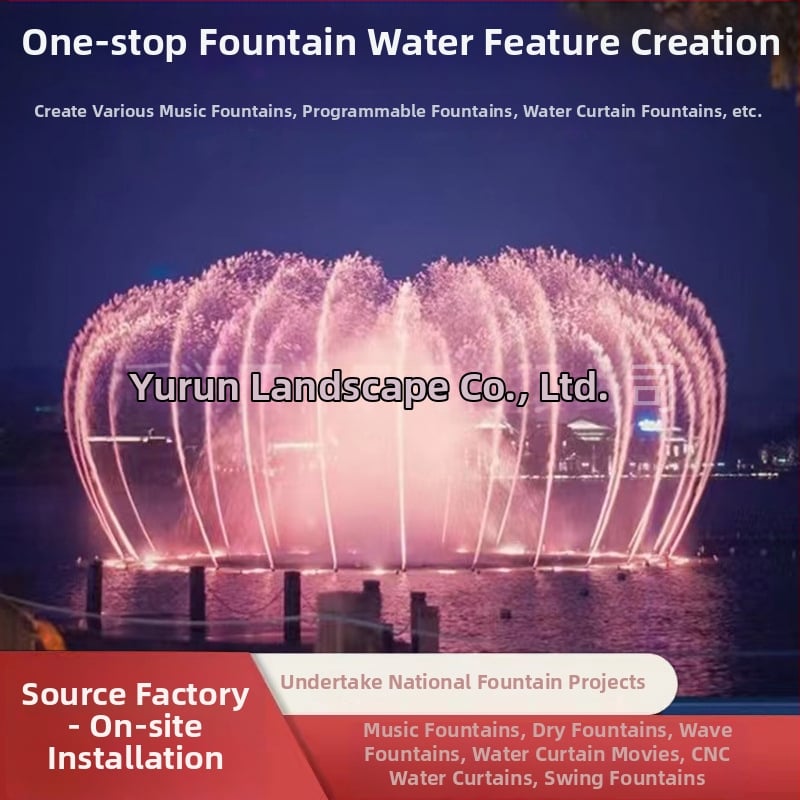 Музикален фонтан, марка Yurun fountain, с комбинирана система на пръскане