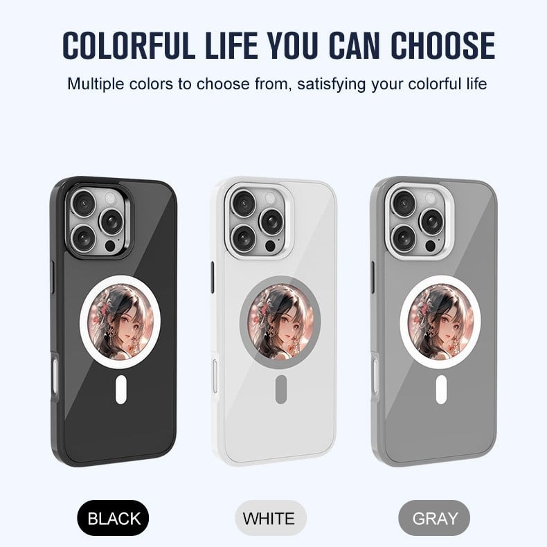 Carcasă TPU pentru Apple iPhone 13-17 serie, cu ecran NFC E-Ink și proiecție HD, finisaj prin prelucrare, suport pentru personalizare