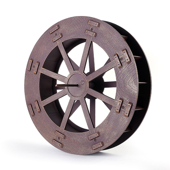 Пластмасов воден фонтан с въртящо се водно колело за DIY воден ландшафт