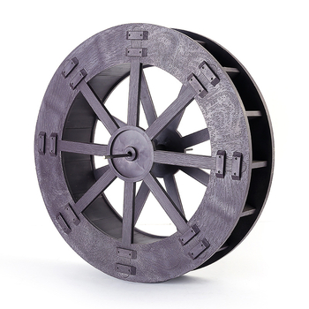 Пластмасов воден фонтан с въртящо се водно колело за DIY воден ландшафт