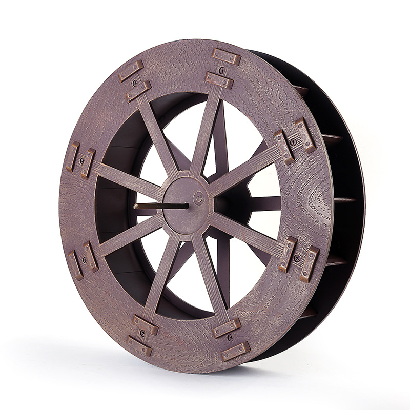 Пластмасов воден фонтан с въртящо се водно колело за DIY воден ландшафт