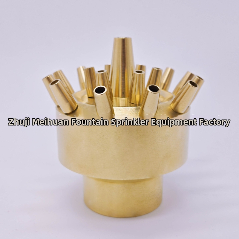 Месингова нерегулируема трислойна цветна форсунка за градина и водни пейзажи