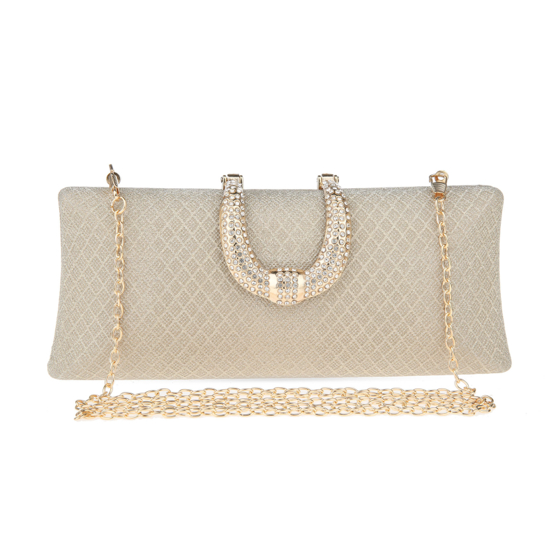Večernja torbica – mala kvadratna clutch torbica, PVC materijal, zatvaranje poklopcem, džep za mobitel 1863