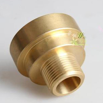 Suchozemná fontánová tryska – meď, plochá hlava, dizajn s tromi čiarami, prúd cez jeden otvor