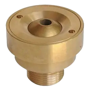 Suchozemná fontánová tryska – meď, plochá hlava, dizajn s tromi čiarami, prúd cez jeden otvor