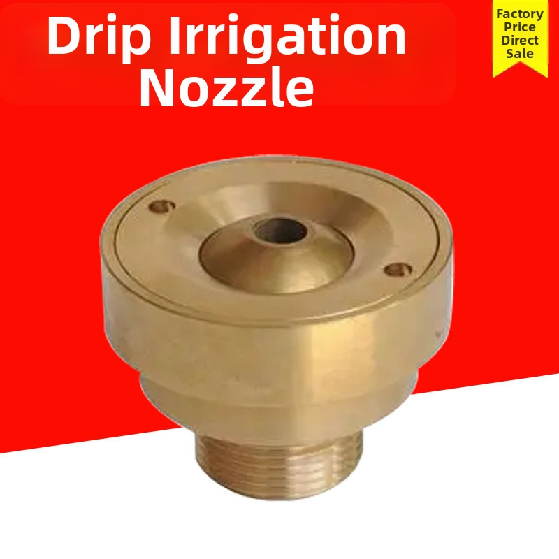 Suchozemná fontánová tryska – meď, plochá hlava, dizajn s tromi čiarami, prúd cez jeden otvor