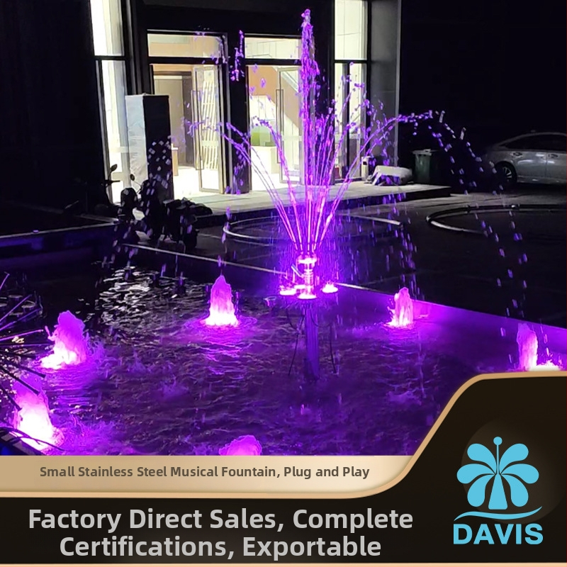 Davis музикален фонтан – комбиниран воден спрей, 220V, подходящ за паркове, дворове, басейни и площади