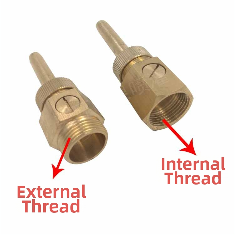 Програмирана дюза за фонтан — месингова, с клапан, универсална директна струя, чиста струя, марка Meihuan