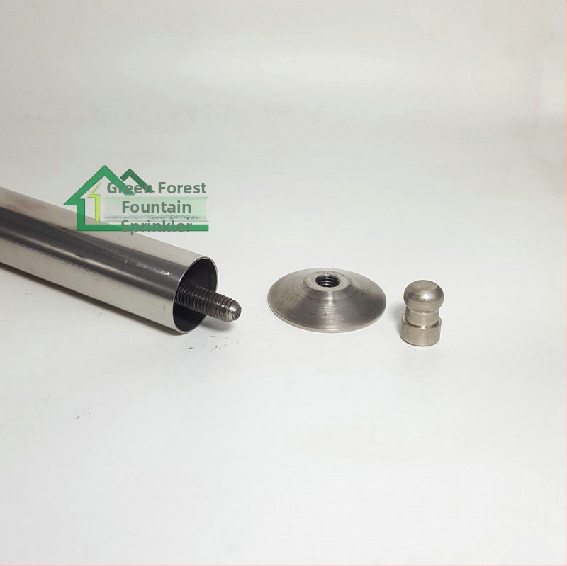 Ландшафтна дюза за фонтани, неръждаема стомана 304, удължена полусферична дюза за фонтан, вътрешна резба, 20°C, 2 бара, вода