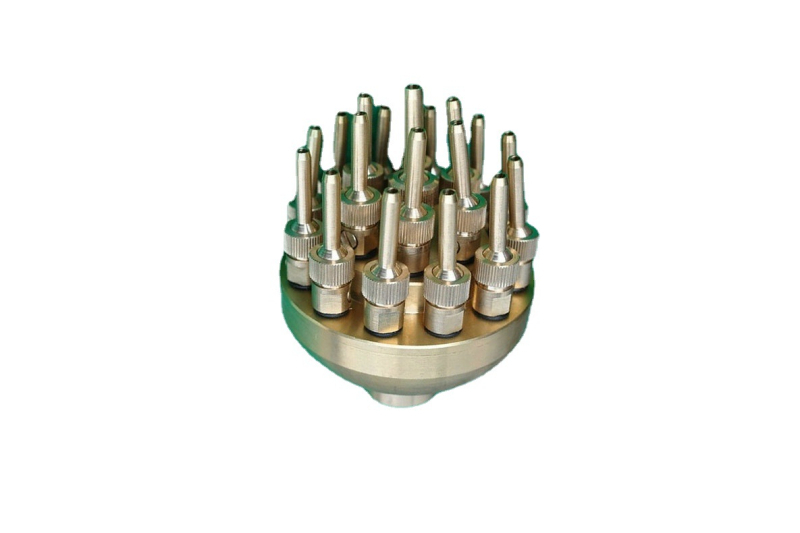 Месингова регулируема дюза с трислойна цветна форма и колона за водни ефекти (вътрешно резбово свързване, работна температура 20°C, работно налягане 5 кг, вода)