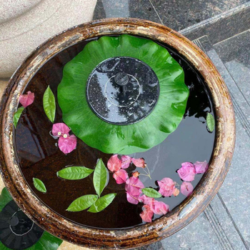 Pompă solară pentru fântână cu frunză de lotus – pulverizare combinată, Zihuang, 7-12V