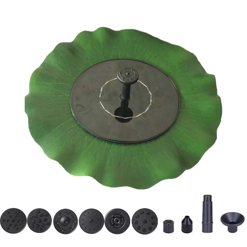 Pompă solară pentru fântână cu frunză de lotus – pulverizare combinată, Zihuang, 7-12V