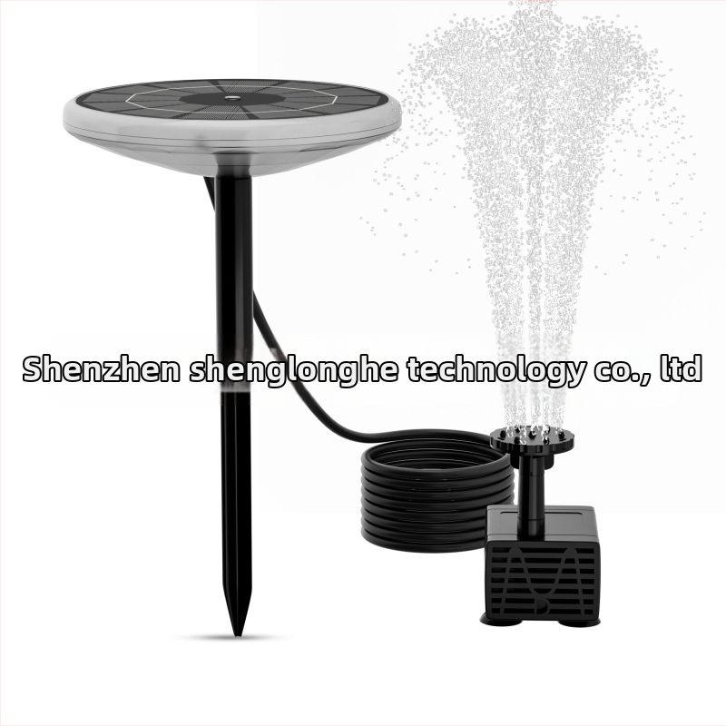 Lumină solară pentru grădină cu fântână, lampă circulară înfiptă în pământ, în formă de farfurie zburătoare, decor de peisaj