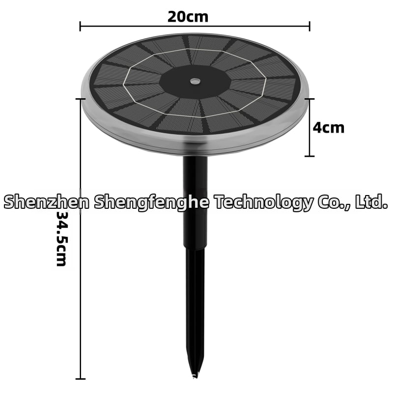 Solárne fontánové svetlo do záhrady s kruhovým zabudovaným svetlom, v tvare lietajúceho taniera, krajinná dekorácia