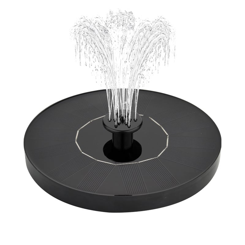 Слънчева помпа за фонтан за къпане на птици – външен двор, водна ландшафтна композиция с осветление, пластмаса